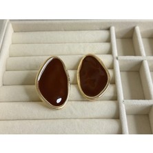 Eredka Mng Model Kahverengi Büyük Küpe