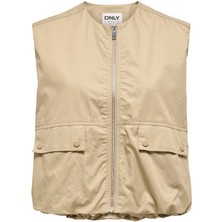 ShopINN Onlfaye S/l Waıstcoat cc Pnt Kadın Kahverengi Yelek - 15364074