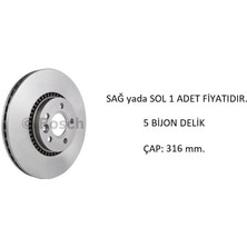 Ön Fren Disk Galaxy 2 S-Max 2 Volvo S60 2 S80 2 V60 1 V70 3 XC70 2 Freelander 2 0986479620 Bosch 1 Adet