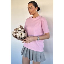 Gülseli Kadın Bisiklet Yaka Basic Tişört P-00020635