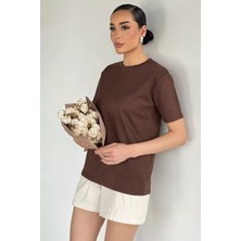 Gülseli Kadın Bisiklet Yaka Likralı Tişört P-00020630
