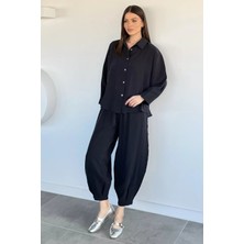 Gülseli Perry Kadın Oversize Gömlek Havuç Pantolon Ikili Takım P-00020706