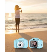 Pileli Store Mavi Hd Taşınabilir Mini Dijital Kamera Video ve Fotoğraf Kayıt Özellikli