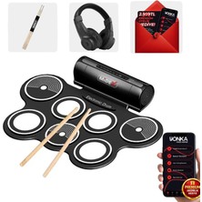 Midex Ddx-70 Dijital Davul 7 Ped 2 Ayak Pedalı (Kulaklık Çubuklar Adaptör Full Set)