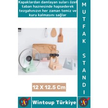 Wintoup #mutfakstandı Özel Su Tutucu Hazneli Tabak Tencere Kapağı Kesme Tahtası Tutucu Pratik Mutfak Standı
