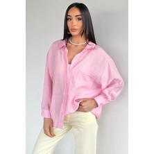 Gülseli Perry Kadın Düşük Omuzlu Oversize Gömlek P-00020702