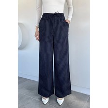 Gülseli Kadın Bel Lastikli Bağcıklı Bol Paça Pantolon P-00020736