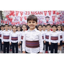 Asya Pazarlama Erkek Çocuk Gösteri Bel Kuşağı, Okul Gösterisi Bel Kuşağı, Folklor Mehter Kostüm Bel Kuşağı, Keşan