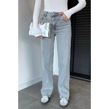 Gülseli Kadın Yüksek Bel Palazzo Jean Kot Pantolon P-00018894