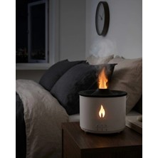 Karahanbey Alev Efektli Ultrasonik Aroma Difüzörü LED Gece Lambalı Hava Nemlendirici