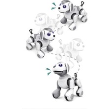 Nacario 15 Fonksiyonlu Şarjlı Uzaktan Kumandalı ve El Sensörlü 22 cm Akıllı Köpek Sesli Işıklı Programlama Dans Havlama ve Elle Kontrol