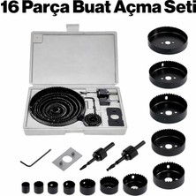 Badem10 Profesyonel 16 Parça Buat Açma Seti Kılavuz Pafta Duvar Ahşap Vida Diş Açma Tamir Seti Metal Işleme