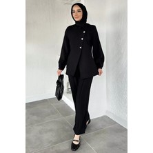 Julude Düğmeli Bluz Pantolon Tesettür Ikili Takım P-00020717