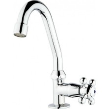 Dorello Krom Koç Serisi Mermer Üstü Tekli Evye Musluğu