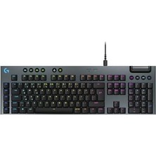 Nacario G G915 x Tactile Kablolu Düşük Profilli Rgb Aydınlatmalı Pc/mac Için Mekanik Ingilizce Q Oyun Klavyesi, Siyah