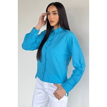 Gülseli Kadın Yan Bağlama Detaylı Gömlek P-00020566