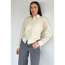 Gülseli Kadın Yan Bağlama Detaylı Gömlek P-00020566
