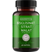 Magnesiumia Magnezyum 1 Kutu Bisglisinat  Magnezyum Sitrat Magnezyum Malat & Vitamin B2 B3 B6  ve Mineral Kapsülleri 60LI