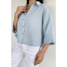 Gülseli Kol Katlamalı Kadın Gömlek P-00020562