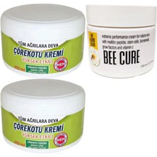 Nacario Çörek Otu Kremi Büyük Xl Boy 2X200 Ml+ Bee Cure 150 ml Krem