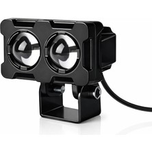 Keskin Sound Motorsiklet LED Çakar Lamba Çift Mercekli Sarı - Beyaz 3 Fonksiyonlu