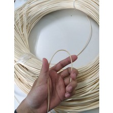 Bambu Rattan Kor 2 mm Doğal Ip , Bambu Sepet Ipi 1 kg Naturel Kiraz Ağacı Rengi, Bohem Tarz