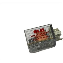 Elo 24V START-STOP-FAR RÖLESİ  5 UÇLU 10 A (ÇİFT PLATİN) (KALICI) (-) TETİK