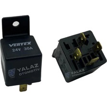Vertex 24V RÖLE 4 UÇLU 30 A (DİRENÇLİ) (TERS TİP) (30-85-86-87)