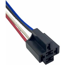 RÖLE SOKETİ (RÖLE YUVASI) 5 UÇLU SİYAH (4 KABLOLU) (2.5 MM KABLOLU)