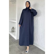 Julude Puane Kol Güpür Detaylı Boydan Düğmeli Bel Bağlamalı Tesettür Elbise P-00020576