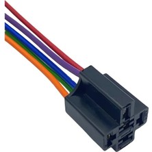 RÖLE SOKETİ (RÖLE YUVASI) 5 UÇLU SİYAH (5 KABLOLU) (1.5 MM KABLOLU)