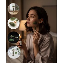 İlkyaz Fashion Yeşim Taşı Yüz Masaj Seti Şişlik Azaltıcı 2 Parça ILKYZHB-RS3455