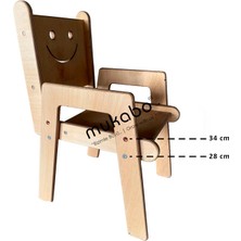 Mukabo Smart Kademeli Ahşap Çocuk Sandalye Anaokulu Sandalyesi