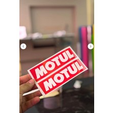 Banxtre Araba ve Motor Için Kırmızı Beyaz Motul Sticker Seti 2'li