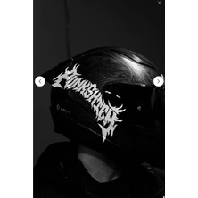 Banxtre Motosiklet ve Kask Için Tribal Yazı Tipiyle Punk Sticker Etiket (1 Adet)