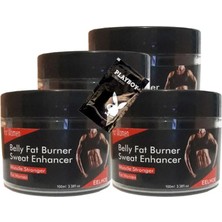 Nacario Süper Belly Fatburner Sweat Enhancer Kadınlar Için Krem 4X100 ml + 1 Adet Jel ile