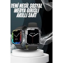 İlkyaz Fashion Yeni Model Akıllı Saat Dokunmatik Ekran Unisex Amoled Ekran 44 mm