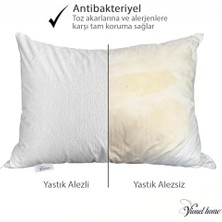 Nacario Vionel 2 Li Paket Pamuklu, Sıvı Geçirmez Yastık Koruyucu Alez, Havlu Yüzey Yastık Alezi