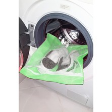 İlkyaz Fashion Yeşil  Fermuarlı  Hassas Çamaşır Terlik Ayakkabı Yıkama Filesi Büyük Boy (72)