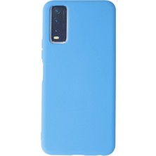 İlkyaz Fashion  Vivo Y11S Kılıf Nano Içi Kadife Silikon - Mavi