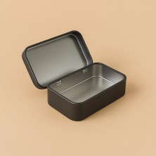Arynima 97X58X22 mm Gri Metal Açılır Kapanır Kutu | Çok Amaçlı Organizer Takı Oyuncak Sigara Kutusu