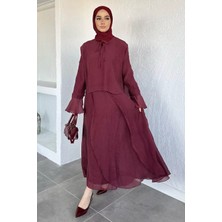 Julude Salaş Bluz Etek Kombinli Tesettür Ikili Takım P-00020583