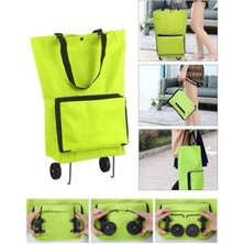 İlkyaz Fashion Katlanabilir Tekerlekli Çantalı Çarşı Pazar Arabası Alışveriş Çantası Piknik Çantası