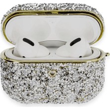 İlkyaz Fashion  Airpods Pro 2 (2.nesil) Luz Taşlı Kılıf - Mavi