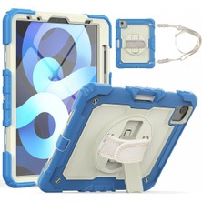 İlkyaz Fashion  iPad Pro 11 (2020) Kılıf Strap New Tablet Kapak - Mavi