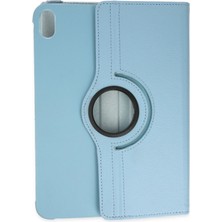 İlkyaz Fashion  iPad 2022 10.9 (10.nesil) Kılıf 360 Tablet Deri Kılıf - Turkuaz