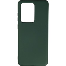 İlkyaz Fashion  Samsung Galaxy S20 Ultra Kılıf Nano Içi Kadife Silikon - Koyu Yeşil