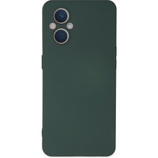 İlkyaz Fashion  Oppo Reno 7 Lite Kılıf Nano Içi Kadife Silikon - Koyu Yeşil