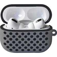 İlkyaz Fashion  Airpods Pro 2 (2.nesil) Spor Delikli Kılıf - Gri-Siyah