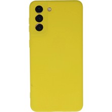 İlkyaz Fashion  Samsung Galaxy S21 Plus Kılıf Nano Içi Kadife Silikon - Sarı